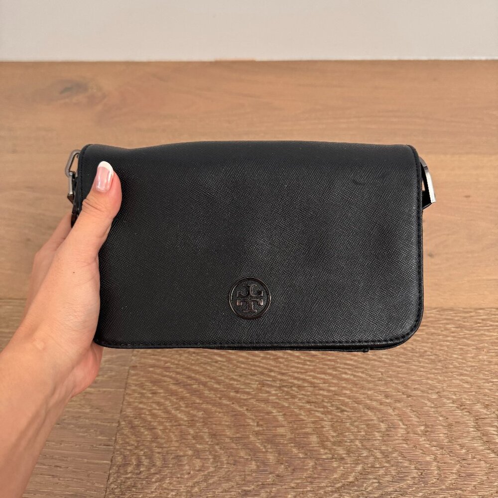 TORY BURCH BLACK CROSSBODY - Black Chain